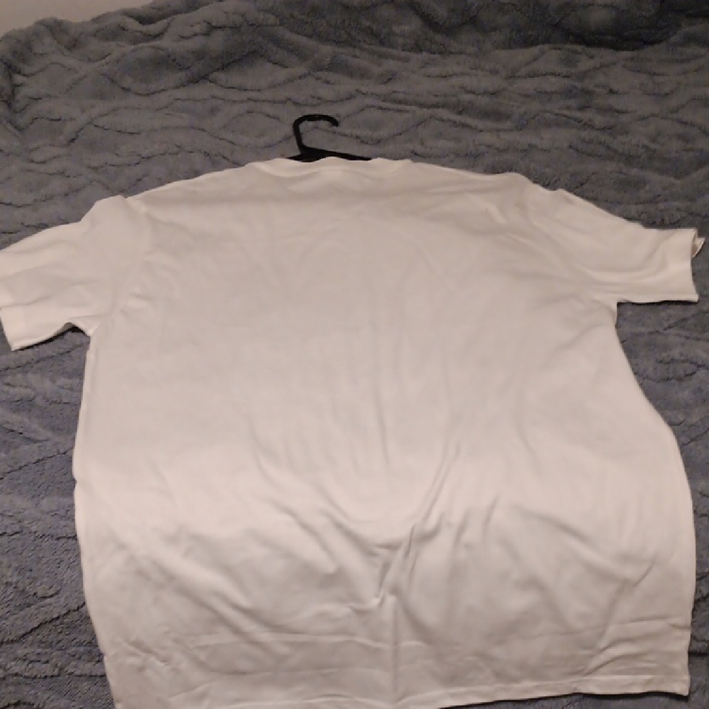 Graphic Text Tee — White with Black Print - Picture 2 of 2